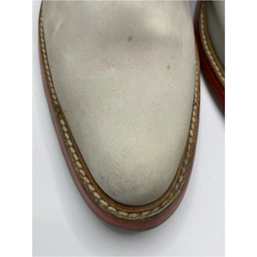 Oliver Clark Italian Leather Oxford Shoes 10 Handmade Blue Gray Preppy Americana